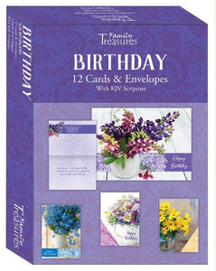 Card-Boxed-Birthday-Wildflowers (Pack Of 12)
