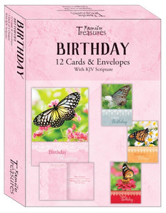 Card-Boxed-Birthday-Butterflies (Pack Of 12)