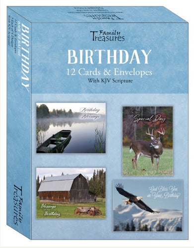 Card-Boxed-Birthday-Back To Nature (Pack Of 12)