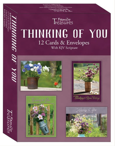 Card-Boxed-Thinking Of You-Wildflowers (Pack Of 12)