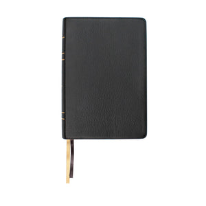 LSB Large Print Wide Margin Bible-Black Paste Down Faux Leather Indexed