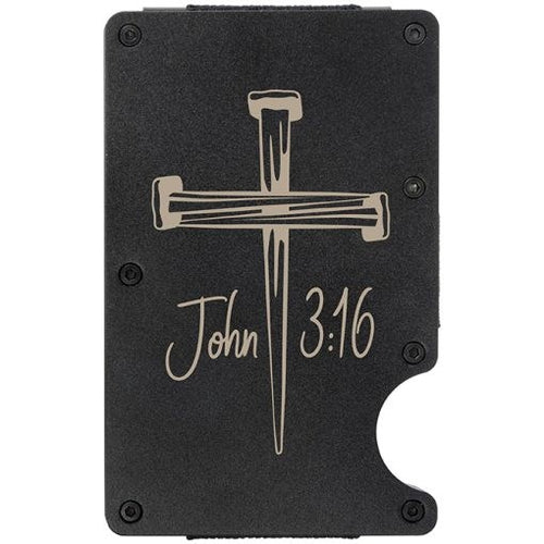Wallet/Money Clip-Rugged-John 3:16 (Holds Up to 12 Cards)
