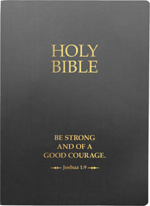 KJV Holy Bible Be Strong And Courageous Life Verse Edition Large Print-Black Ultrasoft