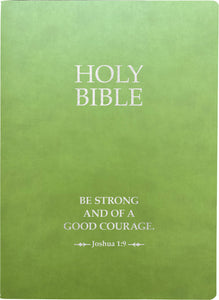 KJV Holy Bible Be Strong And Courageous Life Verse Edition Large Print-Olive Ultrasoft