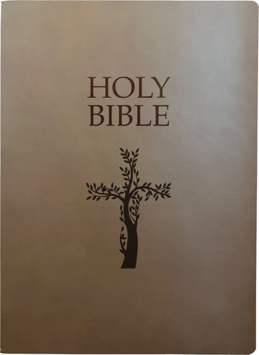 KJV Holy Bible Cross Design Large Print-Coffee Ultrasoft