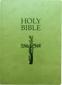 KJV Holy Bible Cross Design Large Print-Olive Ultrasoft