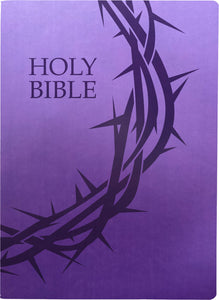 KJV Holy Bible Crown of Thorns Design Large Print-Royal Purple Ultrasoft