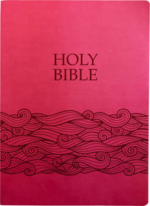 KJV Holy Bible Wave Design Large Print-Berry Ultrasoft