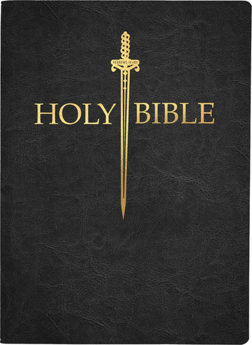 KJV Sword Bible Large Print-Black Genuine Leather Indexed