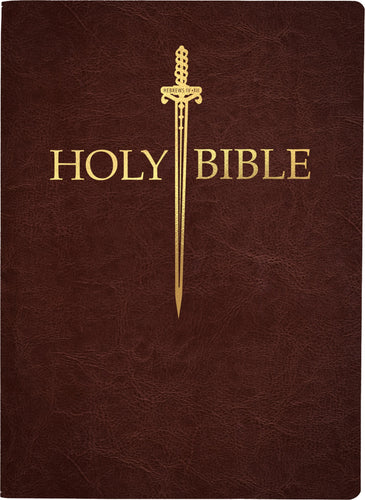 KJV Sword Bible Large Print-Mahogany Genuine Leather Indexed