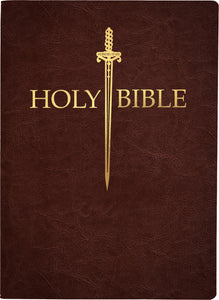 KJV Sword Bible Large Print-Mahogany Genuine Leather Indexed