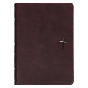 Devotional Bible NLT For Men-Faux Leather-Dark Brown