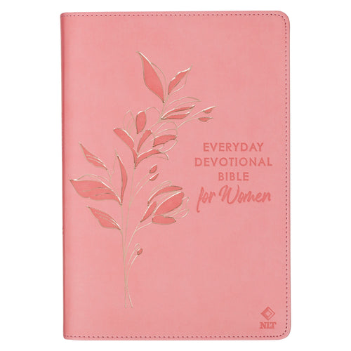 Devotional Bible NLT For Women-Faux Leather-Pink