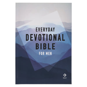 Devotional Bible NLT For Men-Softcover-Blue