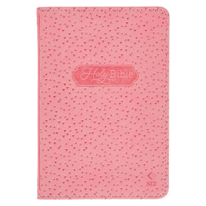 NLT New Testament Keepsake Bible For Girls w/Psalms-Pink Faux Leather