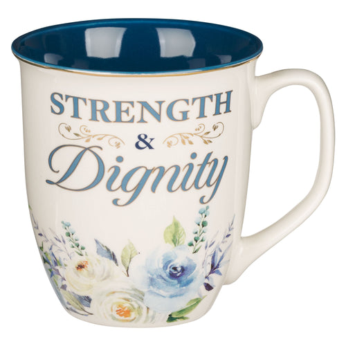 Mug-Blue Strength & Dignity-Prov. 31:25