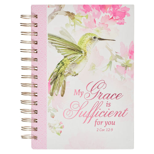 Journal-Wirebound-Pink-My Grace-2 Cor. 12:9