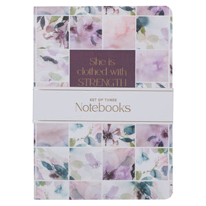 Notebook Set-Large-Strength & Dignity-Prov. 31:25 (Set Of 3)