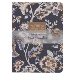 Notebook Set-Large-All Things-Phil 4:13 (Set Of 3)