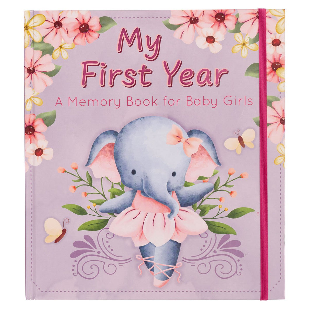 With Love My First Year A Memory Book for Baby Girls Purple Keepsake Photo Book