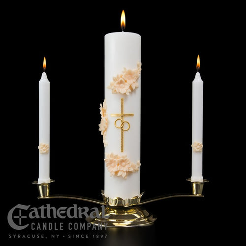 Candle-Wedding Holy Matrimony Set-Gold & Cream (4 Piece Set)