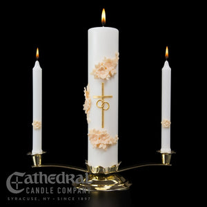 Candle-Wedding Holy Matrimony Set-Gold & Cream (4 Piece Set)