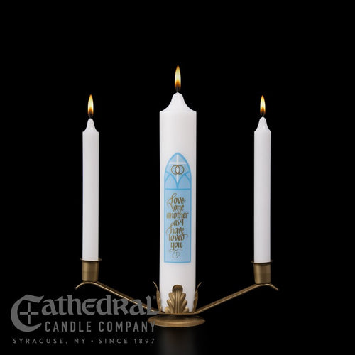 Candle-Wedding Abiding Love Set-White & Gold (4 Piece Set)
