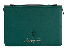 Bible Cover-Amazing Love/Cross-Green-XXLarge
