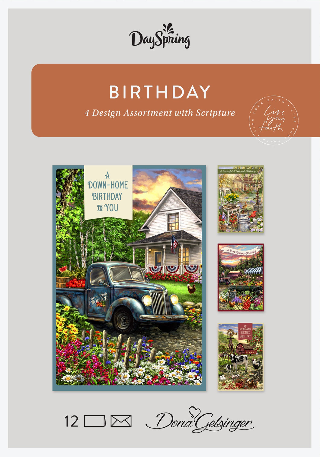 Card-Boxed-Birthday-Dona Gelsinger (Box Of 12)