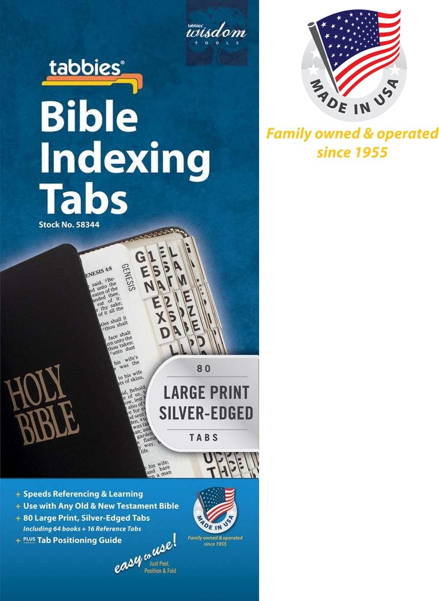 Bible Tab-Large Print-Old & New Testament-Silver