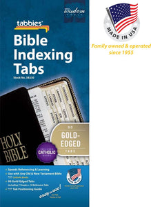 Bible Tab-Standard-Old & New Testament W/Catholic Books-Gold