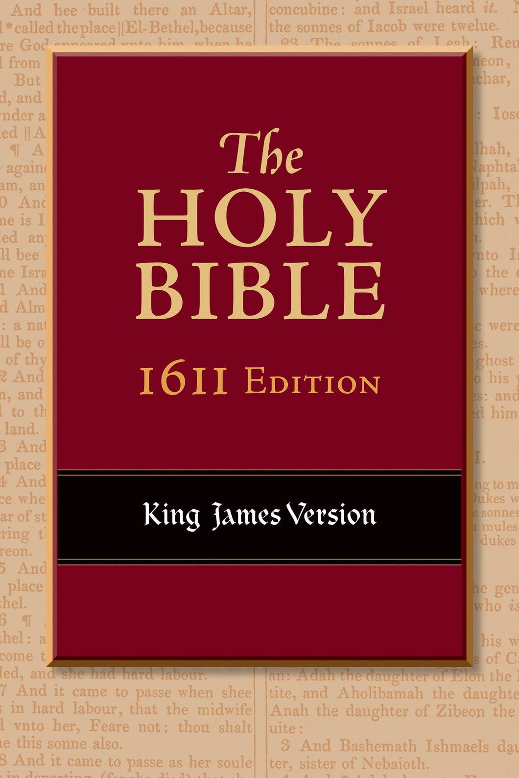 KJV 1611 Edition Bible-Black Genuine Leather