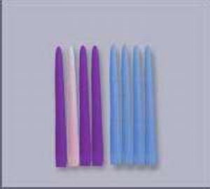 Candle-Advent Wreath Refill-3 Purple & 1 Rose (10" x 7/8" Taper) (#1150)