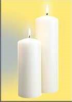 Candle-Wedding Ceremonial Pillar-White (11" x 3") (#445)