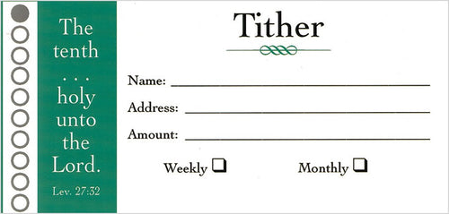 Offering Envelope-Tither (Leviticus 27:32) (Bill-Size) (Pack Of 100)
