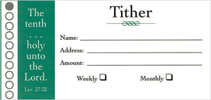 Offering Envelope-Tither (Leviticus 27:32) (Bill-Size) (Pack Of 100)