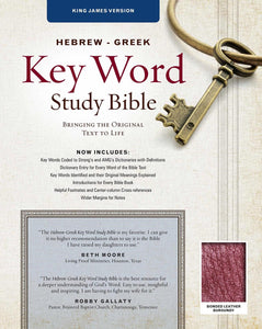 KJV Hebrew-Greek Key Word Study-Burgundy Bonded Leather