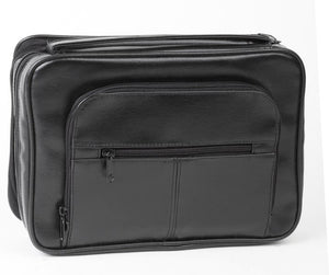 Bible Cover-Deluxe Organizer W/Study Kit-Black-XLG