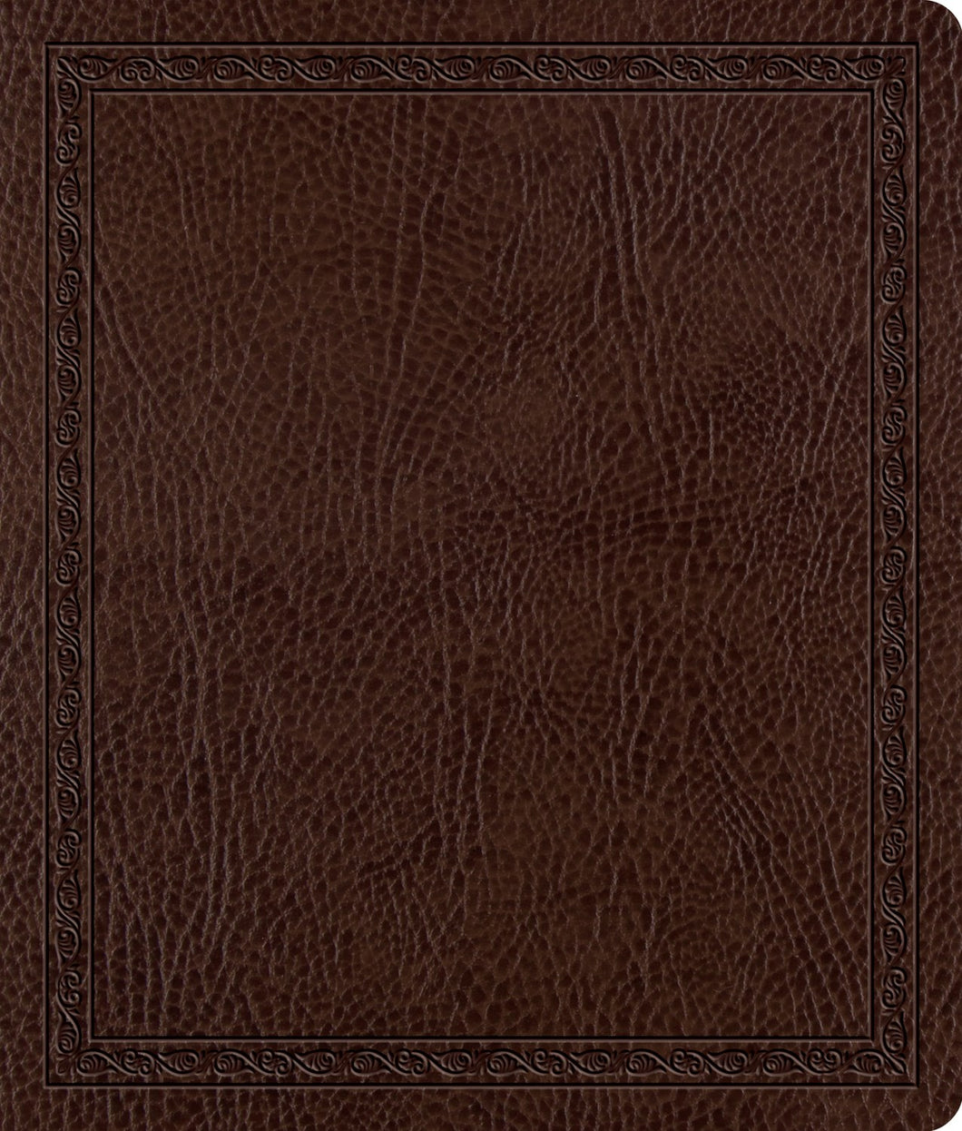 ESV Journaling Bible-Mocha Threshold Design Bonded Leather