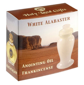 Anointing Oil-Frankincense W/3" White Alabaster Flask-1/2 oz (#61153)