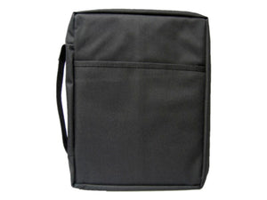 Bible Cover-Canvas-Solid Color-Black-MED