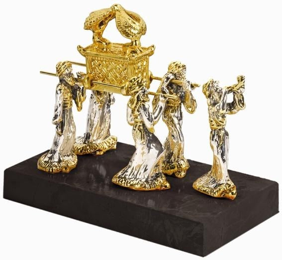 Statue-Ark Of The Covenant W/Priests-Gold/Silver-Small