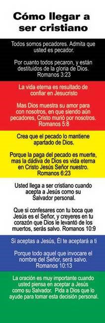 Spanish-Bookmark-How To Become A Christian (Pack Of 25)