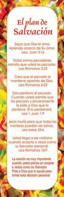 Spanish-Bookmark-Plan Of Salvation (Pack Of 25)