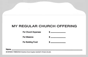 Offering Envelope-My Regular Church Offering 3 Fund Weekly (Bill-Size) (Pack Of 100)