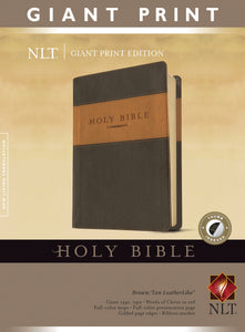 NLT Giant Print Bible-Brown/Tan TuTone Indexed