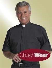 Clerical Shirt-Short Sleeve Tab Collar-17.5 In-Black