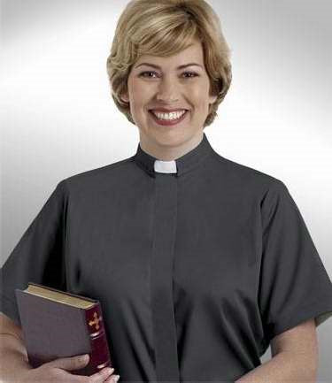 Clergy Shirt-Women-Short Sleeve Tab Collar-Size 20-Black