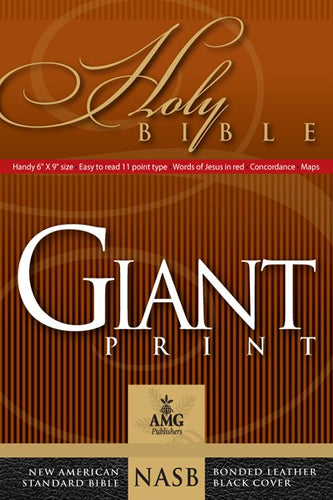 NASB Giant Print Handy-Size Bible-Black Bonded Leather