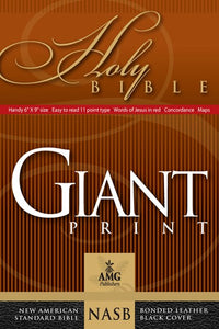NASB Giant Print Handy-Size Bible-Black Bonded Leather